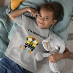 Gepersonaliseerd I'm Ready For Back To School Katoenen T-shirt Eerste Schooldag Cadeau voor Meisje Jongen Kind