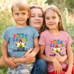 Personlig Here I Come Cute Kid T-skjorte Daglig bruk Tilbake til skolegave Første skoledag antrekk for gutt eller jente