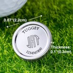 Personalisierte Satz von 3 Edelstahl ID Tag Golf Club Zubehör mit eingraviertem Monogramm Geschenk für Golfliebhaber