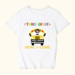 Camiseta de algodón personalizada Here I Come School Bus Back To School Niño Regalo del primer día de colegio