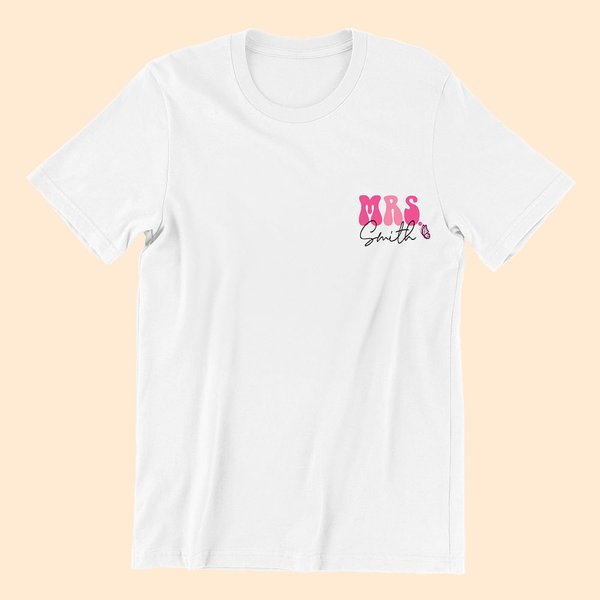 Personalisierte In My Teacher Era T-Shirt Lehrer Trendy Sweatshirt mit Namen Wertschätzung Geschenk zurück zu Schule Geschenk für Lehrer