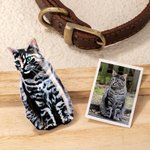 Spilla personalizzata con ritratto di animale domestico Realizzata a mano in stile cartoon Gioielli Regalo di compleanno per gli amanti degli animali 