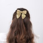Personalised Colourful Hair Bow Clip with Embroidered Flowers and Name Gift for Girl and Toddler