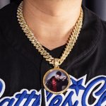 Collana cubana da uomo Iced Out con ciondolo personalizzata con foto gioielli hip hop regalo di compleanno ragazzi e uomo