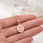 Personalised Vintage Moonstone Necklace with Engraved Text Mother's Day Anniversary Birthday Gift for Girlfriend Mother Wife Best Friend