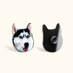 Spilla personalizzata con ritratto di animale domestico Realizzata a mano in stile cartoon Gioielli Regalo di compleanno per gli amanti degli animali 