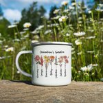 Personlig födelsemånad blomma emaljmugg födelsedag mors dag present till mormor mamma