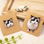 Spilla personalizzata con ritratto di animale domestico Realizzata a mano in stile cartoon Gioielli Regalo di compleanno per gli amanti degli animali 