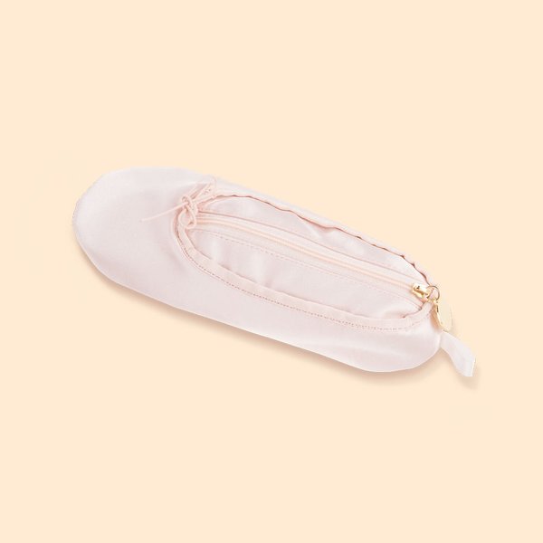Trousse de Maquillage en Forme Chausson de Dance avec Texte Personnalisé Cadeau de Saint-Valentin pour Danseur Amateur de Danse Classique