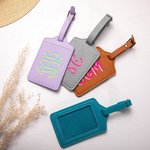 Porte-Passeport Étiquette Bagage Personnalisées avec Initiales Bicolores Accessoires de Voyage Cadeau Bridal Shower Vacances pour Femme