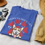 Personalized Happy Father's Day To The World's Best Dog Dad I Woof You Basic T-Shirt Gift for Dog Lovers or Cat Lovers