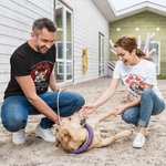 Personalized Happy Father's Day To The World's Best Dog Dad I Woof You Basic T-Shirt Gift for Dog Lovers or Cat Lovers