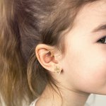Personalized Sterling Silver Hypoallergenic Fantasy Unicorn CZ Stud Earrings with Initial Birthday Christmas Gift for Teen Girls Daughter