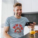 Personalized Happy Father's Day To The World's Best Dog Dad I Woof You Basic T-Shirt Gift for Dog Lovers or Cat Lovers