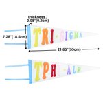 Personlig Sorority Rainbow Pennant Flag Colorful Felt Wall Banner Art Dorm Decor Bid Day Back to School Present till vän 6