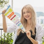 Personlig Sorority Rainbow Pennant Flag Colorful Felt Wall Banner Art Dorm Decor Bid Day Back to School Present till vän 5