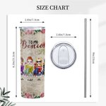 Personalized Vintage Rose Element Sister Love Forever Straight Skinny Tumbler Gift for Sister