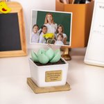 Personalized Artificial Succulent Potted Plant Essential Oil Diffuser Teacher Gift Mom Gift Plant Killer Gift Decor for Desk Office Shelf Bedroom
