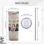 Personalised Besties Will Always Be Connected By Heart Straight Skinny Tumbler Birthday Gift for Sister Besties