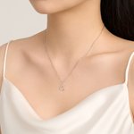 Personalized Handmade Initial Alphabet Necklace with Tiny Heart Charm for Girlfriend Bridesmaid Friends Jewellery Mother's Day Valentine's Day Gift