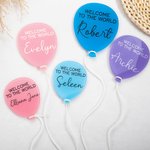 Personalisierte Willkommen in der Welt Ballon Acryl Name Plaque Zeichen für Neugeborene Geburt Ankündigung Ankunft Foto Requisite Baby Dusche Geschenk
