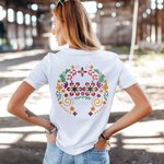 T-shirt ou Sweatshirt Personnalisé avec Nom à Motif Luisant de Crâne Calavera Cadeau Jour des Morts Mexique Halloween