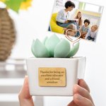 Personalized Artificial Succulent Potted Plant Essential Oil Diffuser Teacher Gift Mom Gift Plant Killer Gift Decor for Desk Office Shelf Bedroom