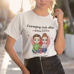 T-shirt Unisexe T-Shirt St Valentin Anniversaire Cadeau pour Couple Femme Petite Amie