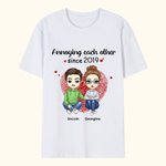 T-shirt Unisexe T-Shirt St Valentin Anniversaire Cadeau pour Couple Femme Petite Amie