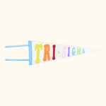 Personlig Sorority Rainbow Pennant Flag Colorful Felt Wall Banner Art Dorm Decor Bid Day Back to School Present till vän 1