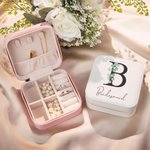 Scatola portagioie personalizzata per damigelle d'onore con custodia da viaggio con nome Regalo di nozze per damigelle d'onore Regalo di addio al celi