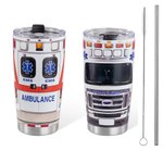 Personalisierte Ambulanz 20oz Becher mit Deckel und Strohhalm Wertschätzung EMS Woche Geschenk für Sanitäter Emergency Medical Technician