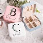 Scatola portagioie personalizzata per damigelle d'onore con custodia da viaggio con nome Regalo di nozze per damigelle d'onore Regalo di addio al celi