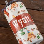 Personalized 12oz Spill Proof  Stainless Steel Western Cowboy Style Sippy Cup Gift for Toddler or Kid
