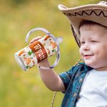 Personalized 12oz Spill Proof  Stainless Steel Western Cowboy Style Sippy Cup Gift for Toddler or Kid