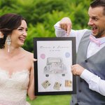 Personlig Bröllopsaffisch med Just Married Pengar Bil Design Heminredning Kontant Present till Smekmånadspar Nygifta