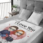 Spersonalizowany koc I Love You To The Moon And Back Przyjazny dla skóry dla pary Mąż Żona Rocznica Prezent Walentynkowy