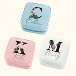 Gepersonaliseerde juwelendoos in Hawaï-stijl met naam en draagbare juwelendoos voor bruidsmeisjes