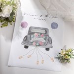 Personlig Bröllopsaffisch med Just Married Pengar Bil Design Heminredning Kontant Present till Smekmånadspar Nygifta