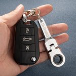 Personalized 10mm Ratchet Spanner Keychain Portable Key Ring with Engraving Flex Head Mini Hardware Tool Mechanic DIY Workshop Accessory