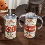 Personalized 12oz Spill Proof  Stainless Steel Western Cowboy Style Sippy Cup Gift for Toddler or Kid
