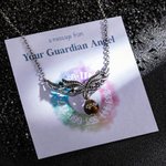 Personalized Angel Number Crystal Necklace Guardian Angel Pendant Necklace Lucky Manifestation Jewellery Mother's Day Birthday Gift for Her