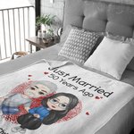 Coperta personalizzata appena sposati 50 anni fa Regali per coppia genitori amici regalo di matrimonio anniversario