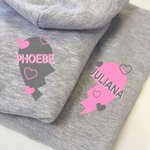 Gepersonaliseerde hond en eigenaar Matching Hoodie Multicolor Love Pattern Outfit Pet Sweat Shirt Pet Supplies Dog Lover Gift