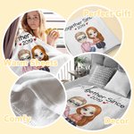Personalized Together Since 2019 Blanket Best Romantic Anniversary Marriage Gift for Couple Mom Dad Parents