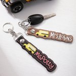 Llavero personalizado de cuero con el nombre bordado de un conductor de autobus Regalo para profesores Regalo de vuelta al cole para un conductor de a