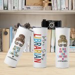 Spersonalizowany kubek ze stali nierdzewnej 20oz Książki są moim językiem miłości dla miłośnika książek Czytelnik Booktrowertyk Dzień Nauczyciela Prezent na Dzień Książki