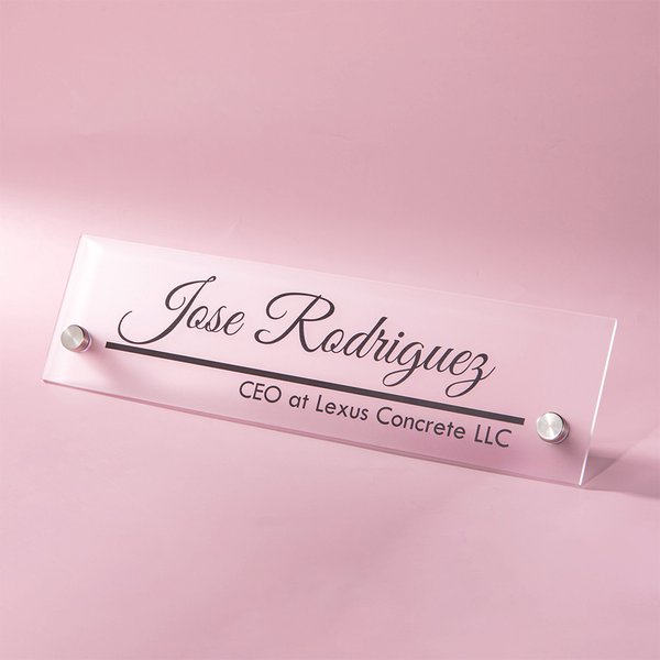 Plaque de bureau en acrylique personnalisée Plaque de bureau Décoration du lieu de travail Cadeau d'affaires pour enseignant Collègue Ami