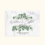 Gepersonaliseerd rustiek eucalyptus stijl bruiloft gastenboek voor bruiloft decor Bridal Shower Keepsake Gift