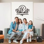 Décoration Murale Personnalisée avec Lettre et Nom Évidés Ornement en Métal à l'Intérieur Cadeau pour Famille